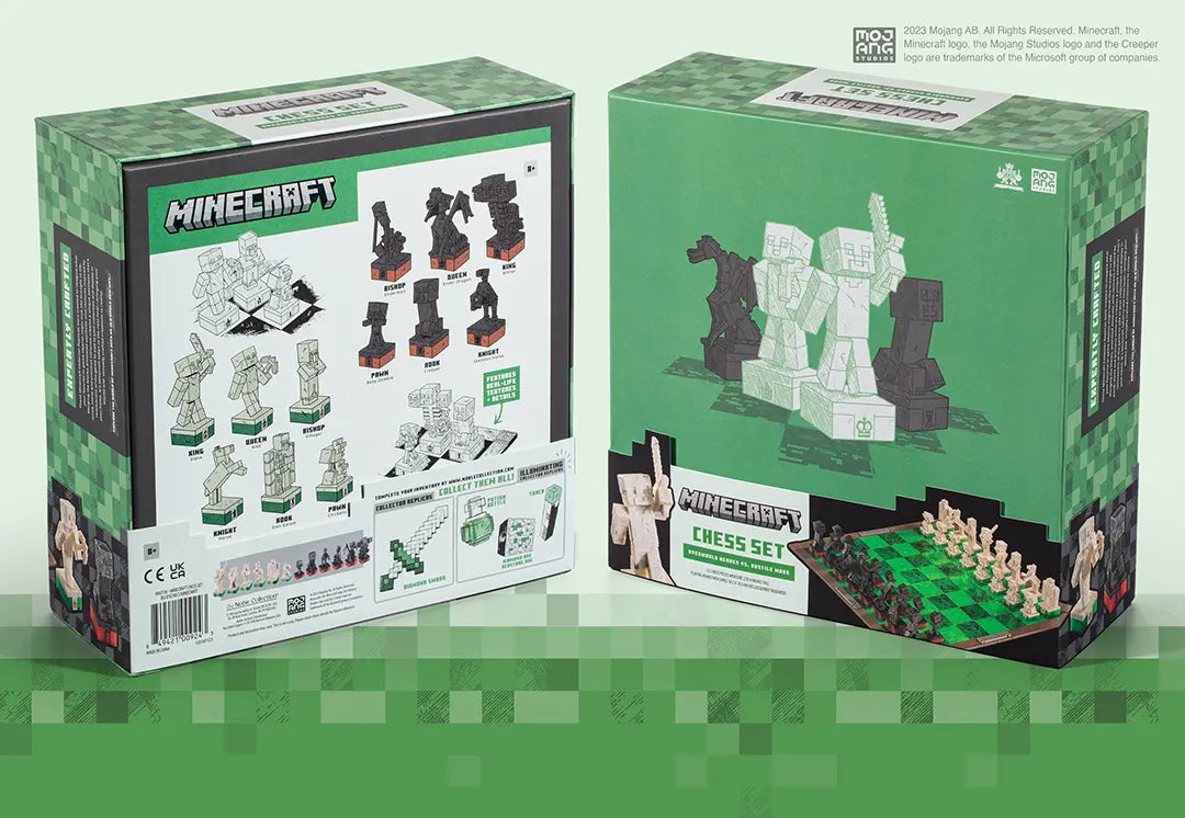 jeu d echecs heros de la surface vs monstres minecraft noble collection