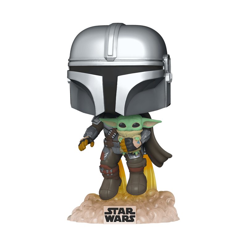 pop the mandalorian flying with jet pack 402