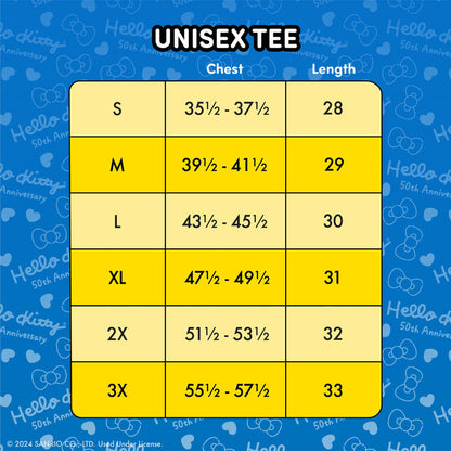 T-Shirt Unisexe Hello Kitty - 50ème Anniversaire