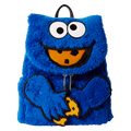 sesame street cookie monster plush cosplay mini backpack with coin bag