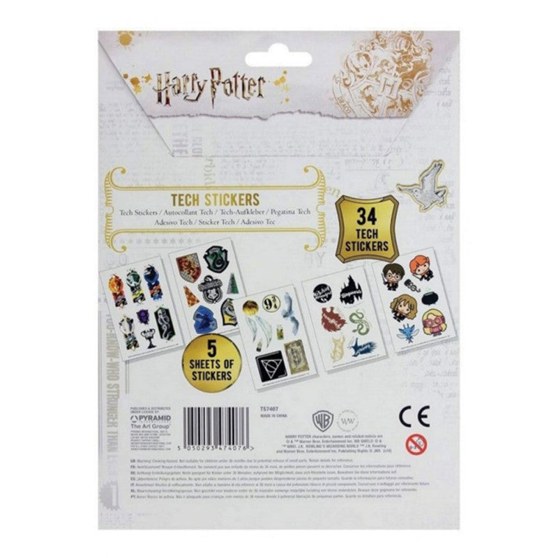 stickers harry potter lot de 34 pyramid