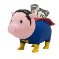 Tirelire cochon super-héros Lilalu – vue produit