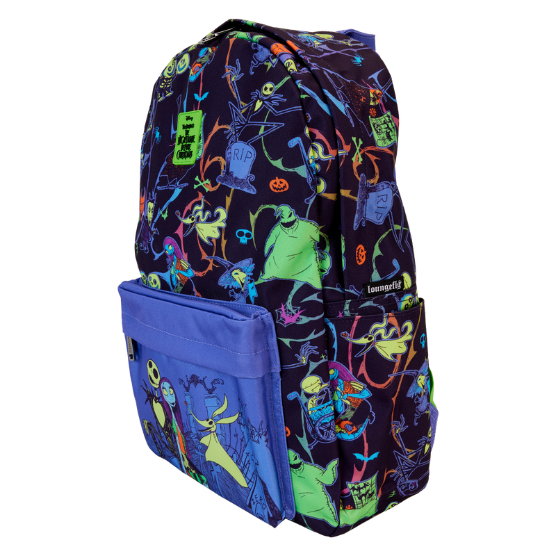 nightmare-before-christmas-neon-glow-all-over-print-nylon-full-size-backpack
