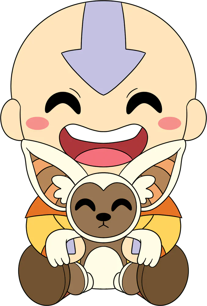aang and momo sit plush youtooz