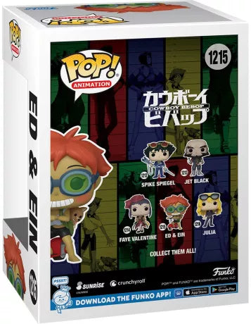 Funko Edward sur Scooter avec Ein – Cowboy Bebop