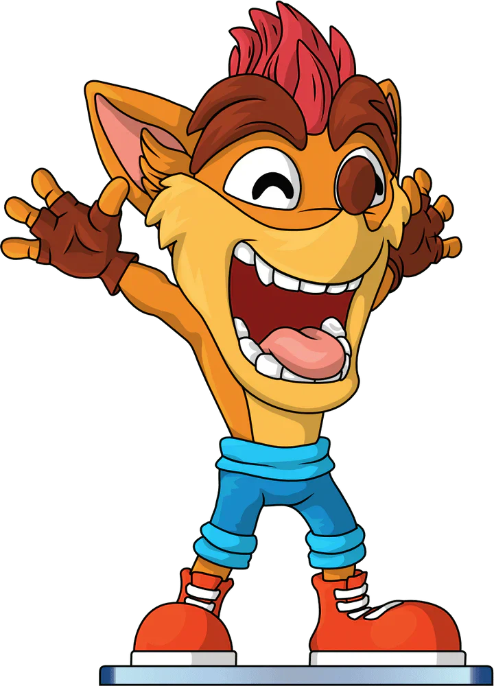 crash bandicoot vinyl figurine woah crash youtooz