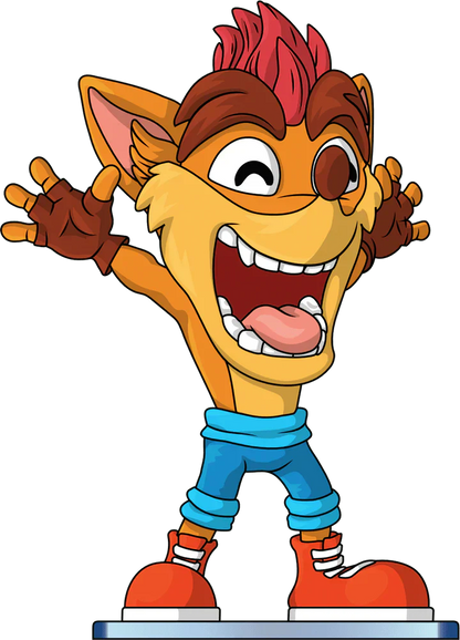 crash bandicoot vinyl figurine woah crash youtooz