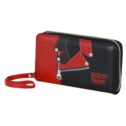 DC Comics Harley Quinn Jacket-Portefeuille Essentiel, Noir