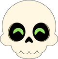 Halloween Skull Stickie (6in)