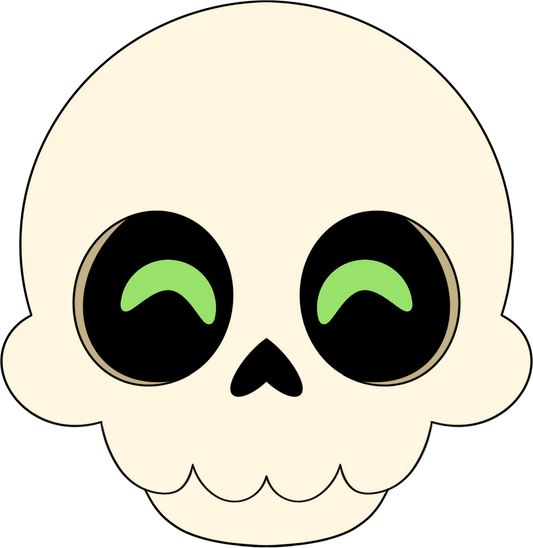 Halloween Skull Stickie (6in)