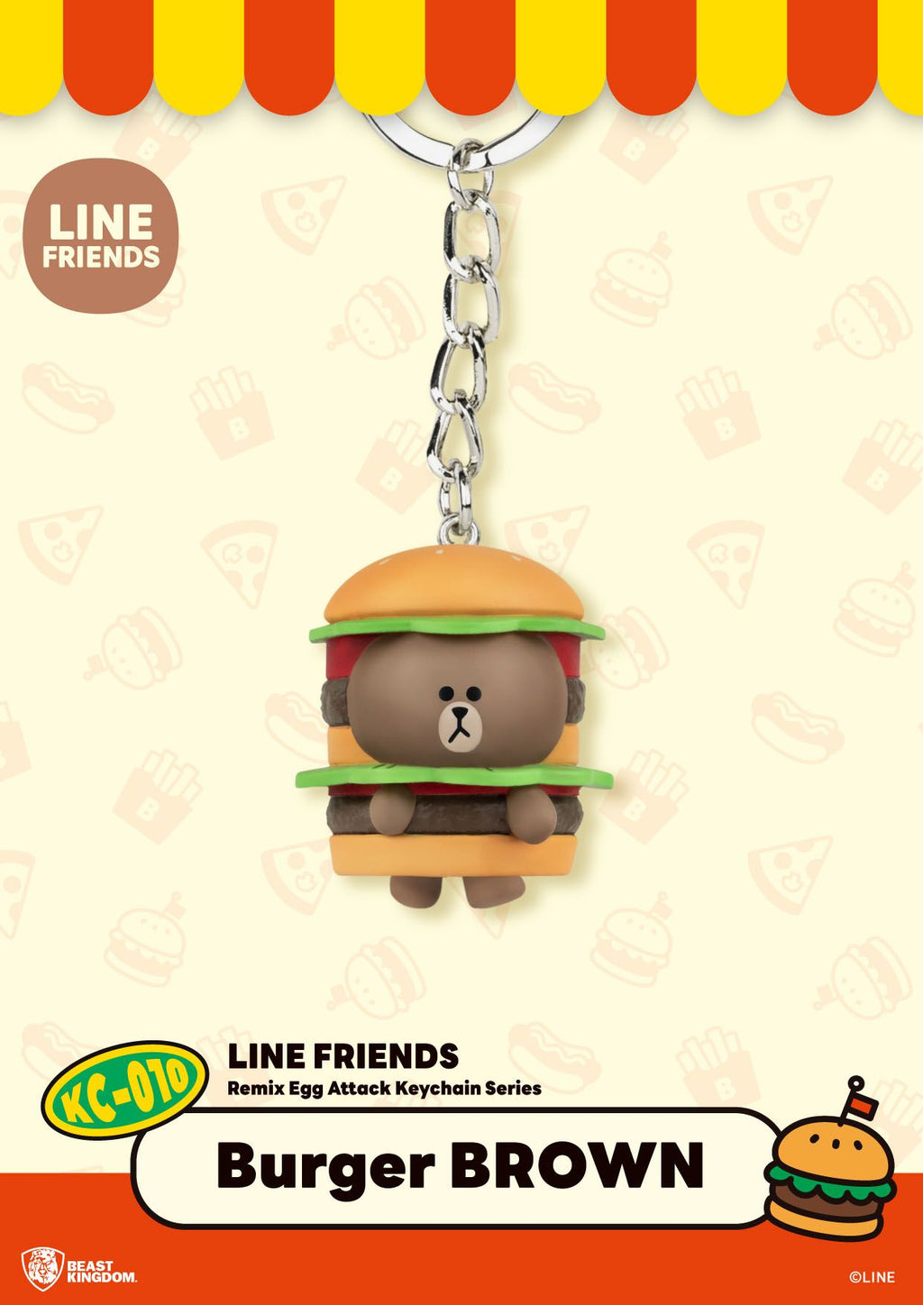 Porte-clés Mini Egg Attack - Line Friends