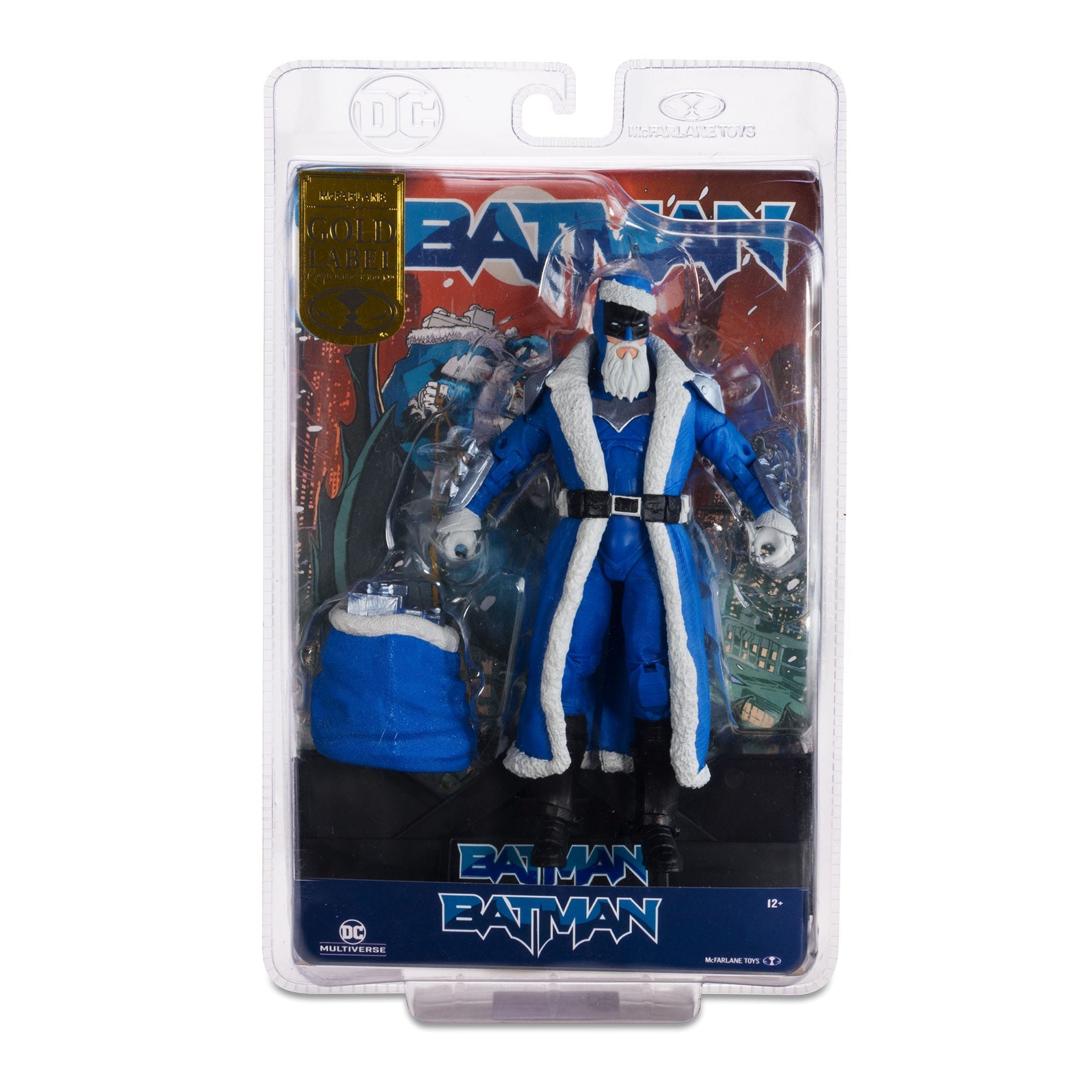 batman santa blue gold label mcfarlane toys