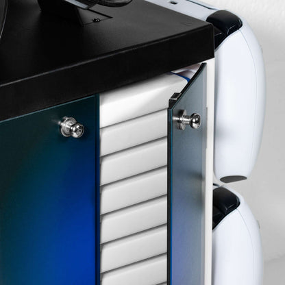 Casier Gaming Inspiration PS5 - Bleu et Blanc