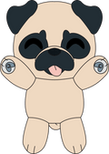 Pug Splatt Plush (9in)