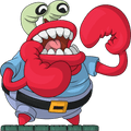 Choking Mr. Krabs