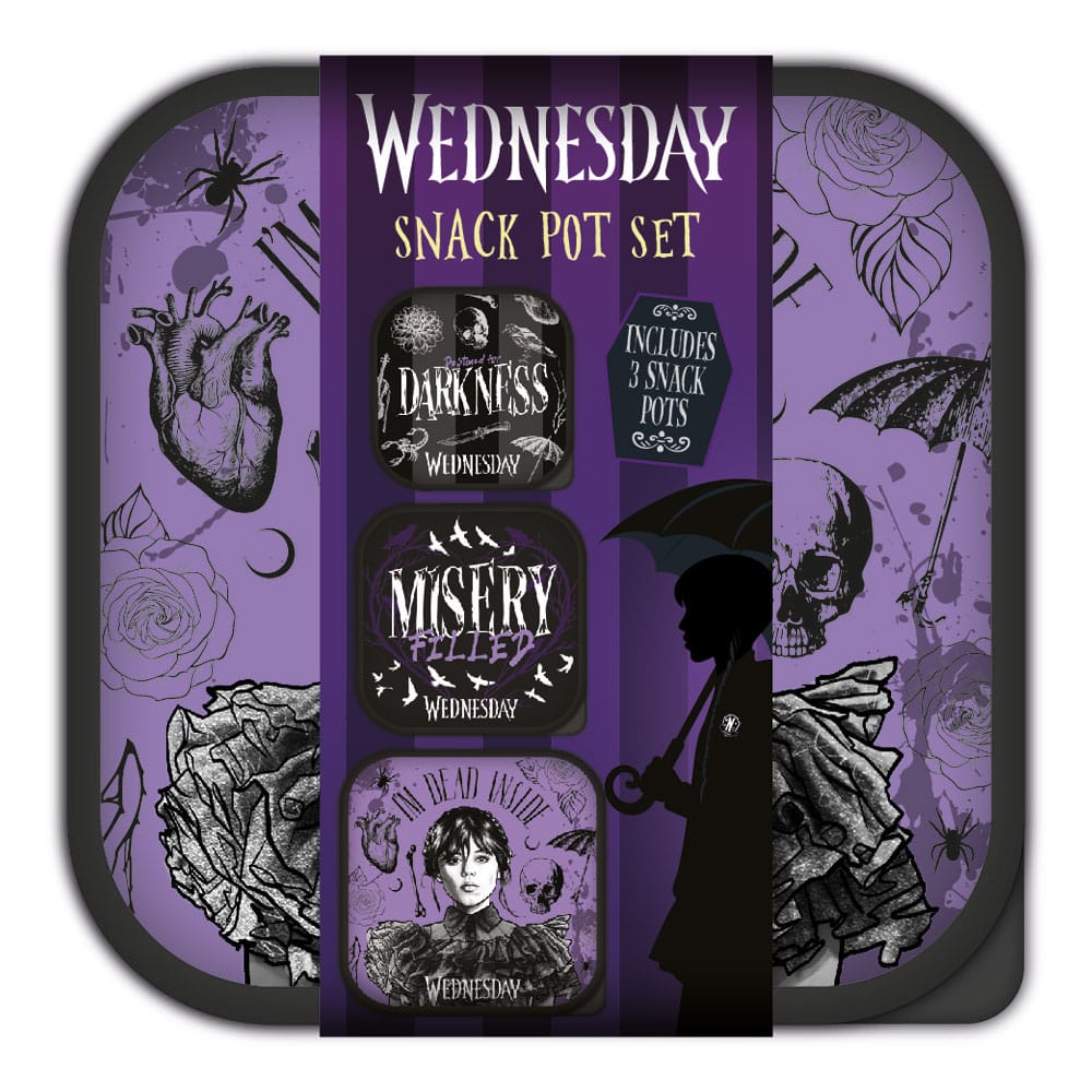 Lot de trois boîtes à goûter Mercredi Wednesday – vue principale du produit