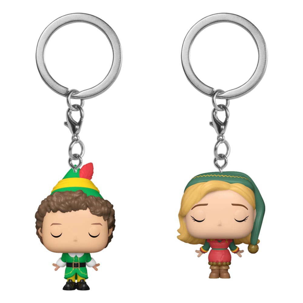 Funko Pack de 2 Porte-Clés : Buddy the elf & Jovie