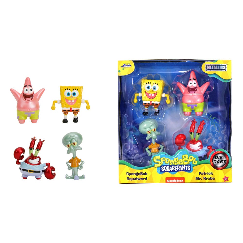 bob-leponge-pack-4-figurines-diecast-nano-metalfigs-wave-1