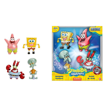 bob-leponge-pack-4-figurines-diecast-nano-metalfigs-wave-1