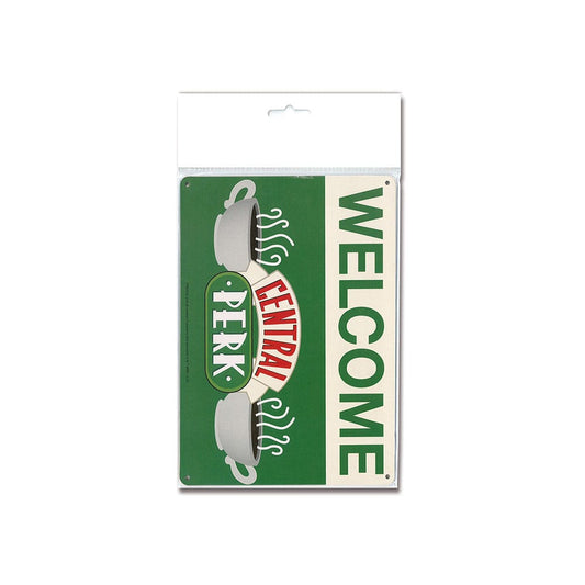 panneau metal friends central perk welcome logoshirt