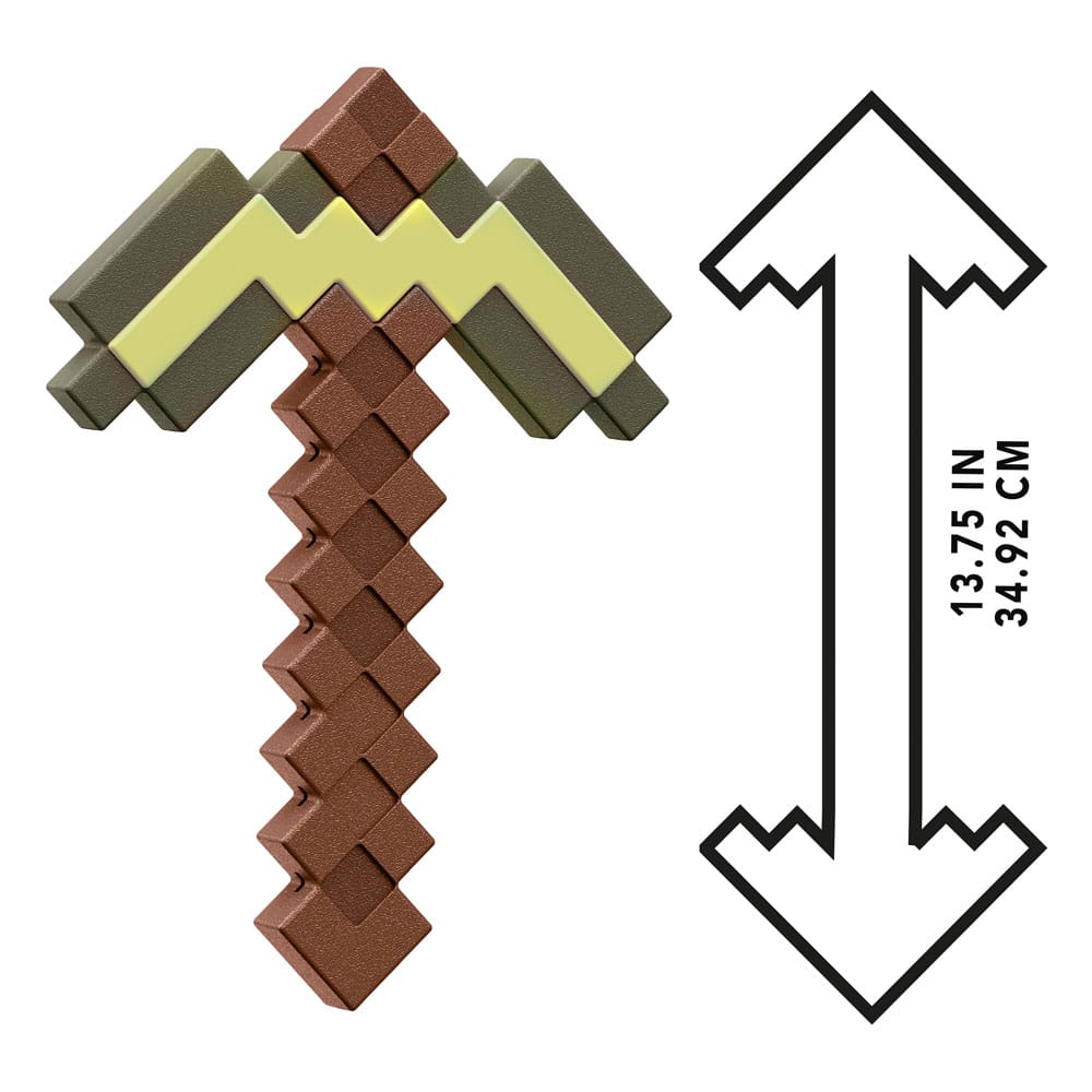 replique roleplay minecraft pioche en or mattel