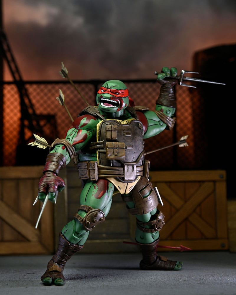 teenage mutant ninja turtles the last ronin 7 scale action figure ultimate raphael first to fall neca