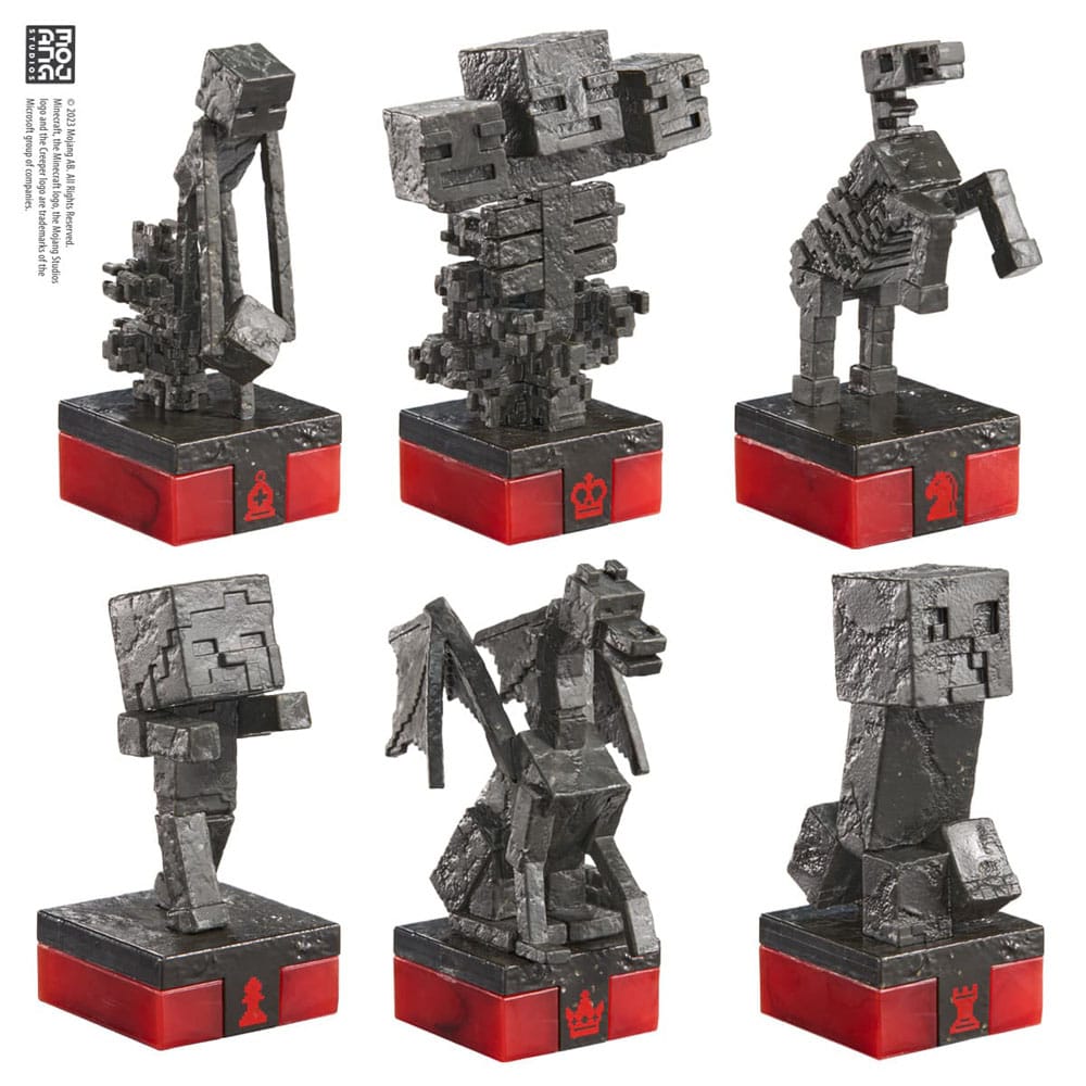 jeu d echecs heros de la surface vs monstres minecraft noble collection