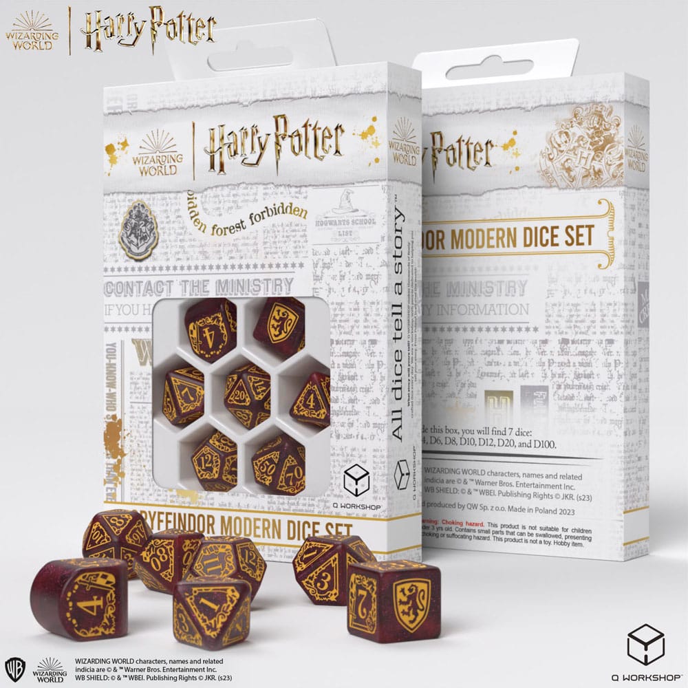 Set de Dés Harry Potter - Gryffondor