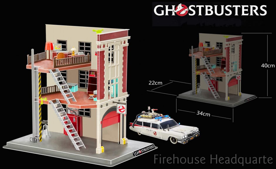 puzzle-3d-ghostbusters-firehouse-hook-ladder-revell