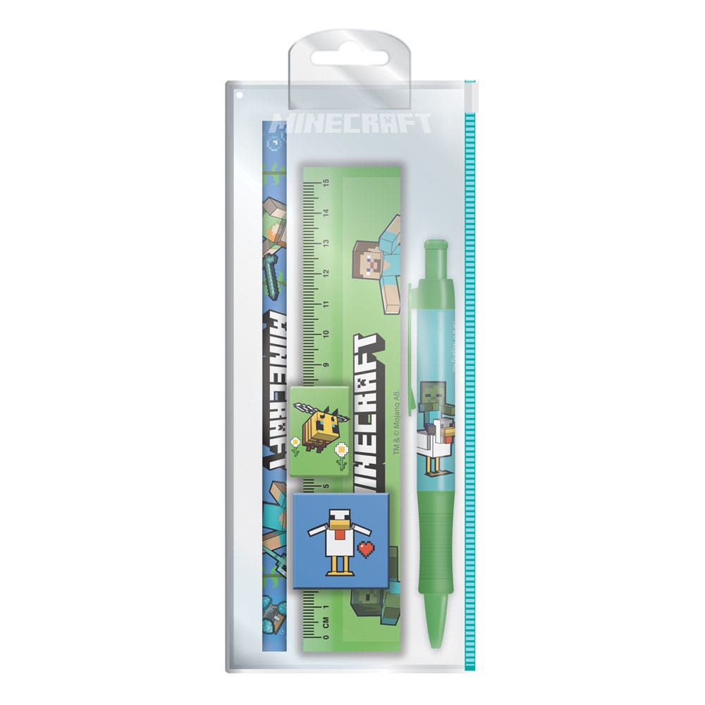 set papeterie minecraft 5 pieces pyramid